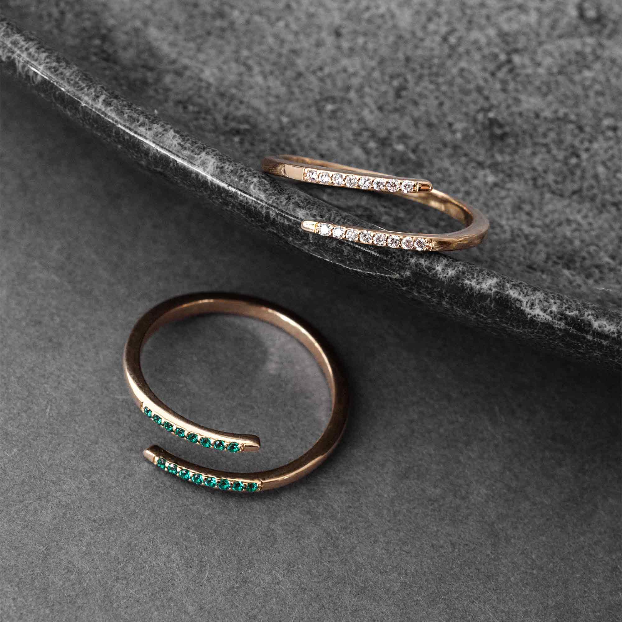 snake emerald ring | solid gold