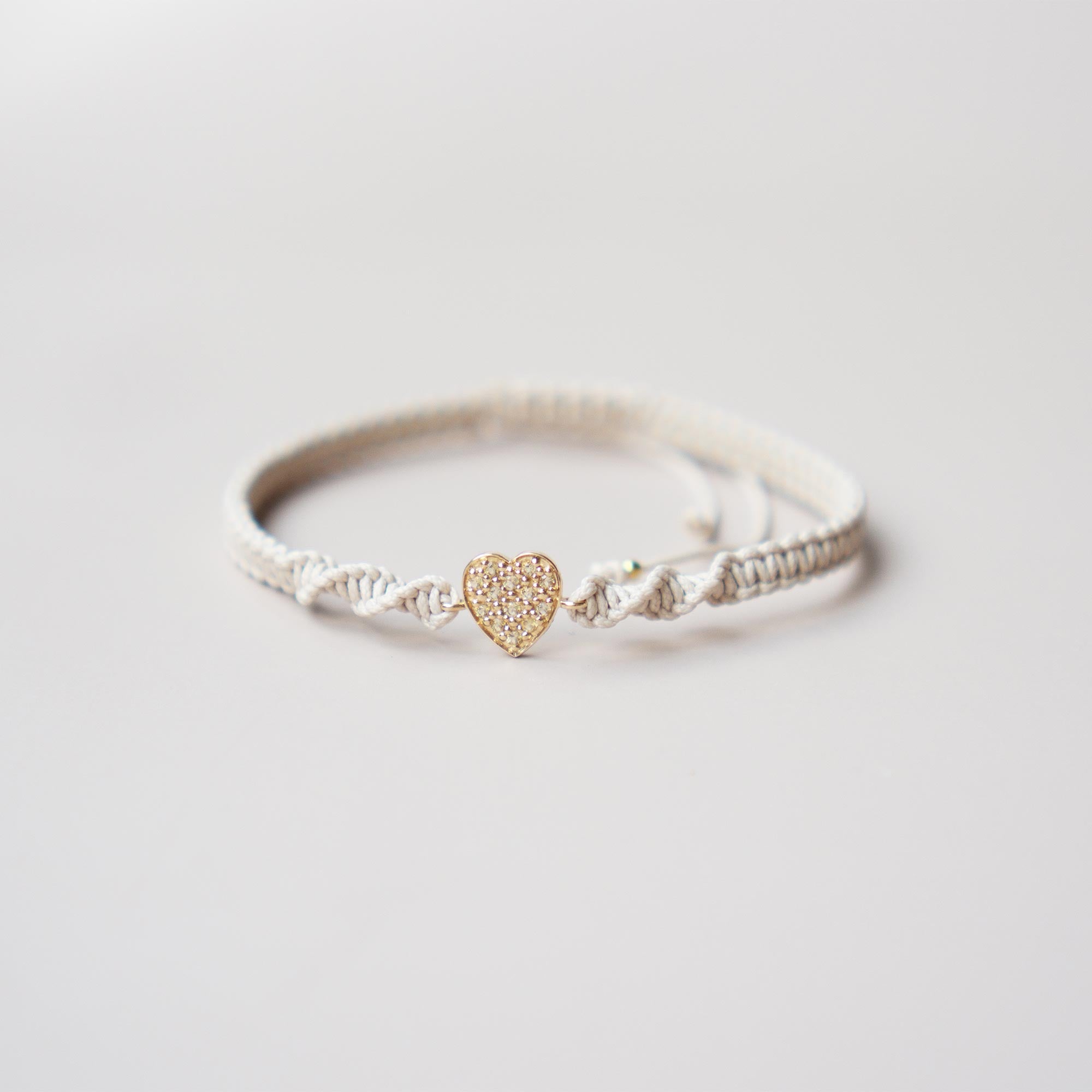 heart macramé bracelet | solid gold - LIMITED EDITION