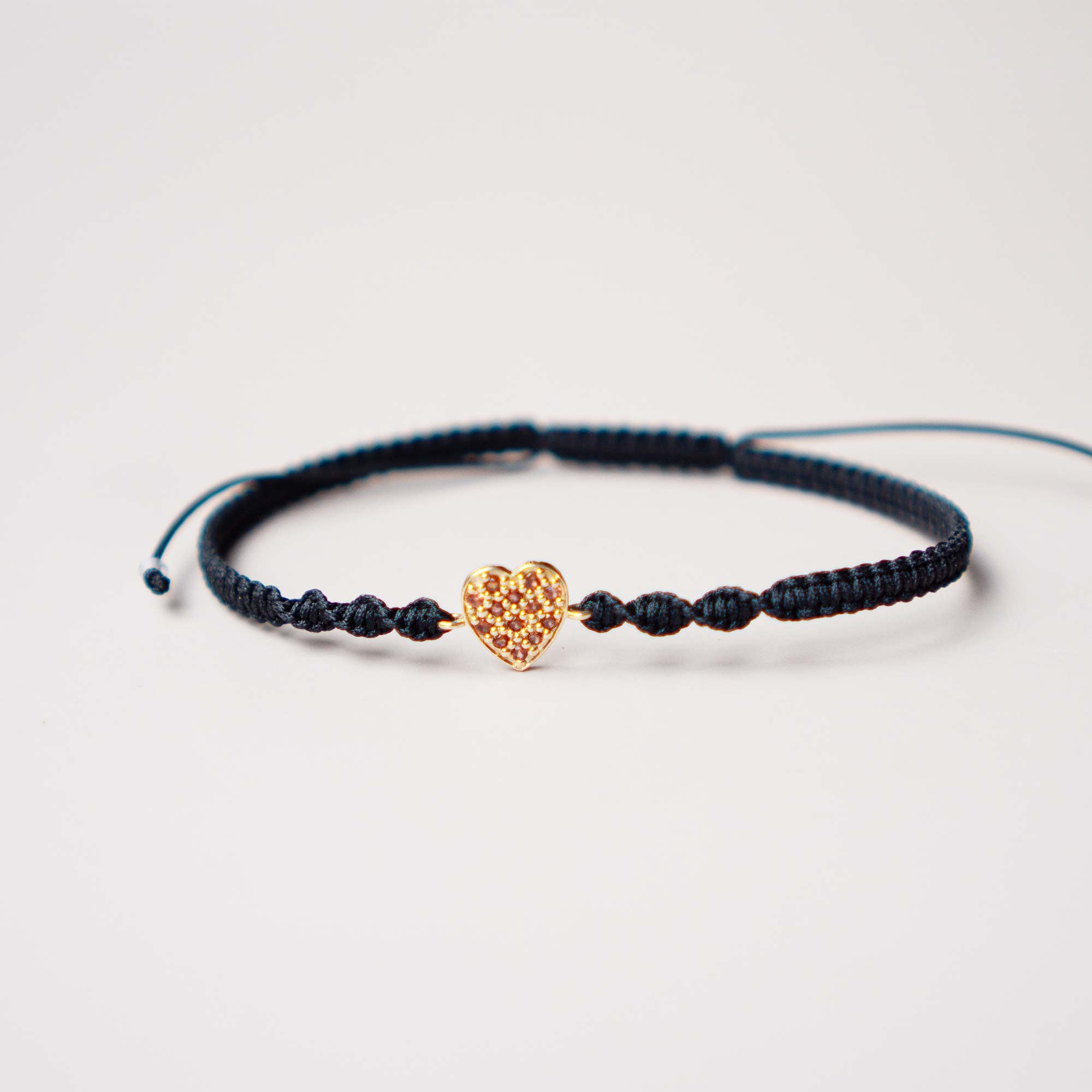 heart macramé bracelet | solid gold - LIMITED EDITION