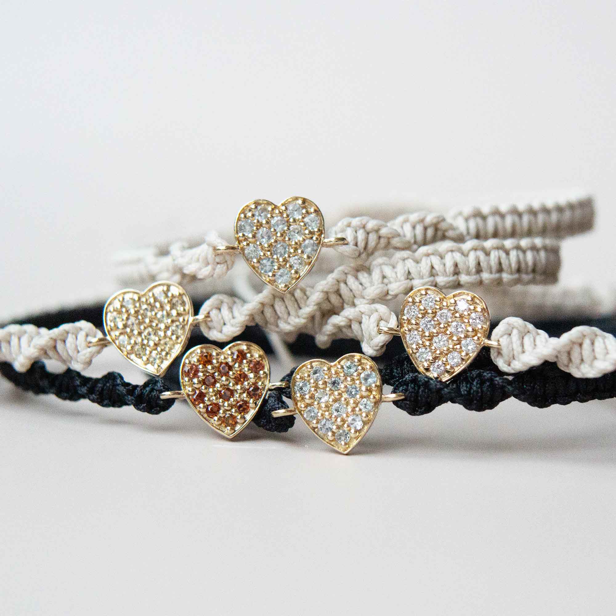 heart macramé bracelet | solid gold - LIMITED EDITION