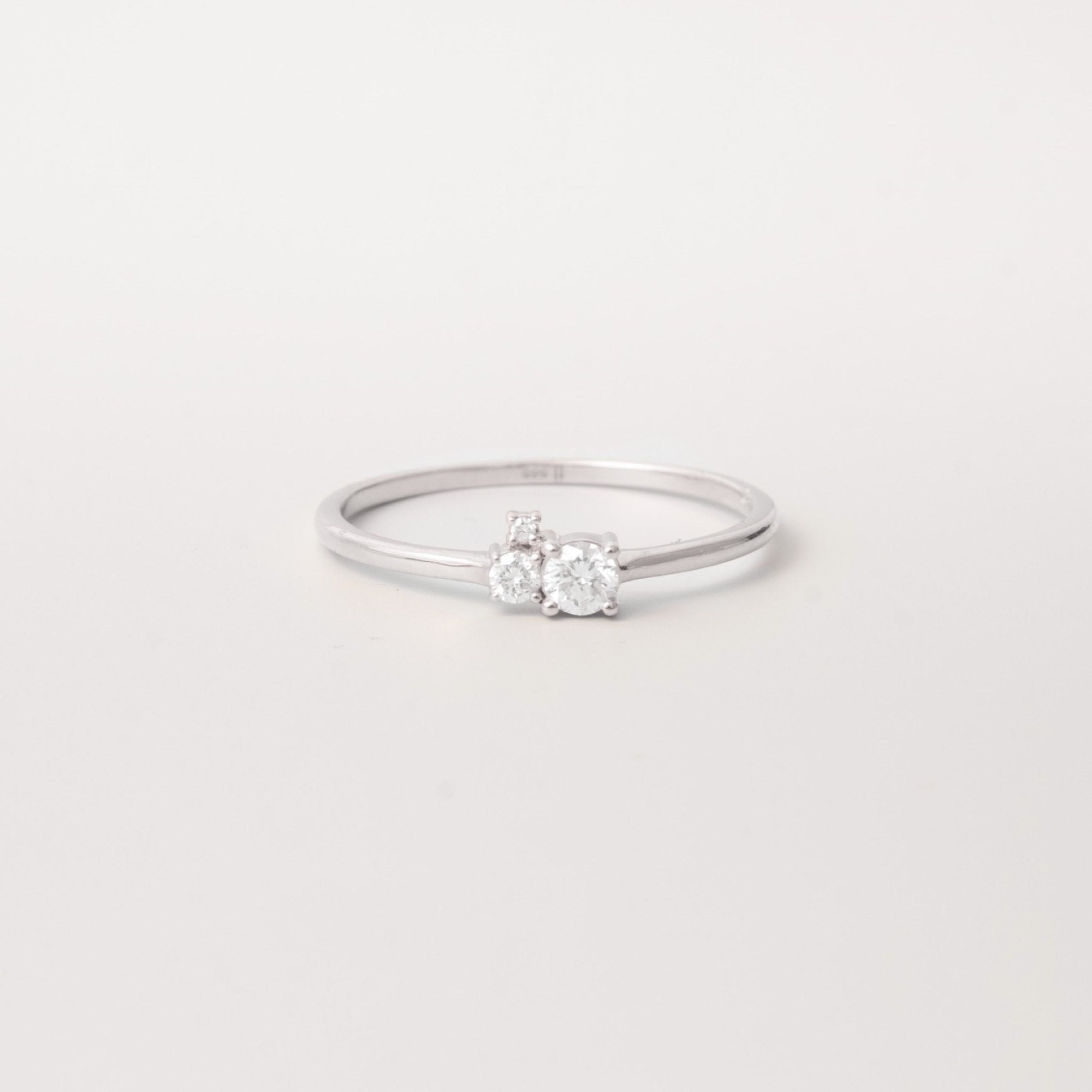 the trio engagement ring | solid gold