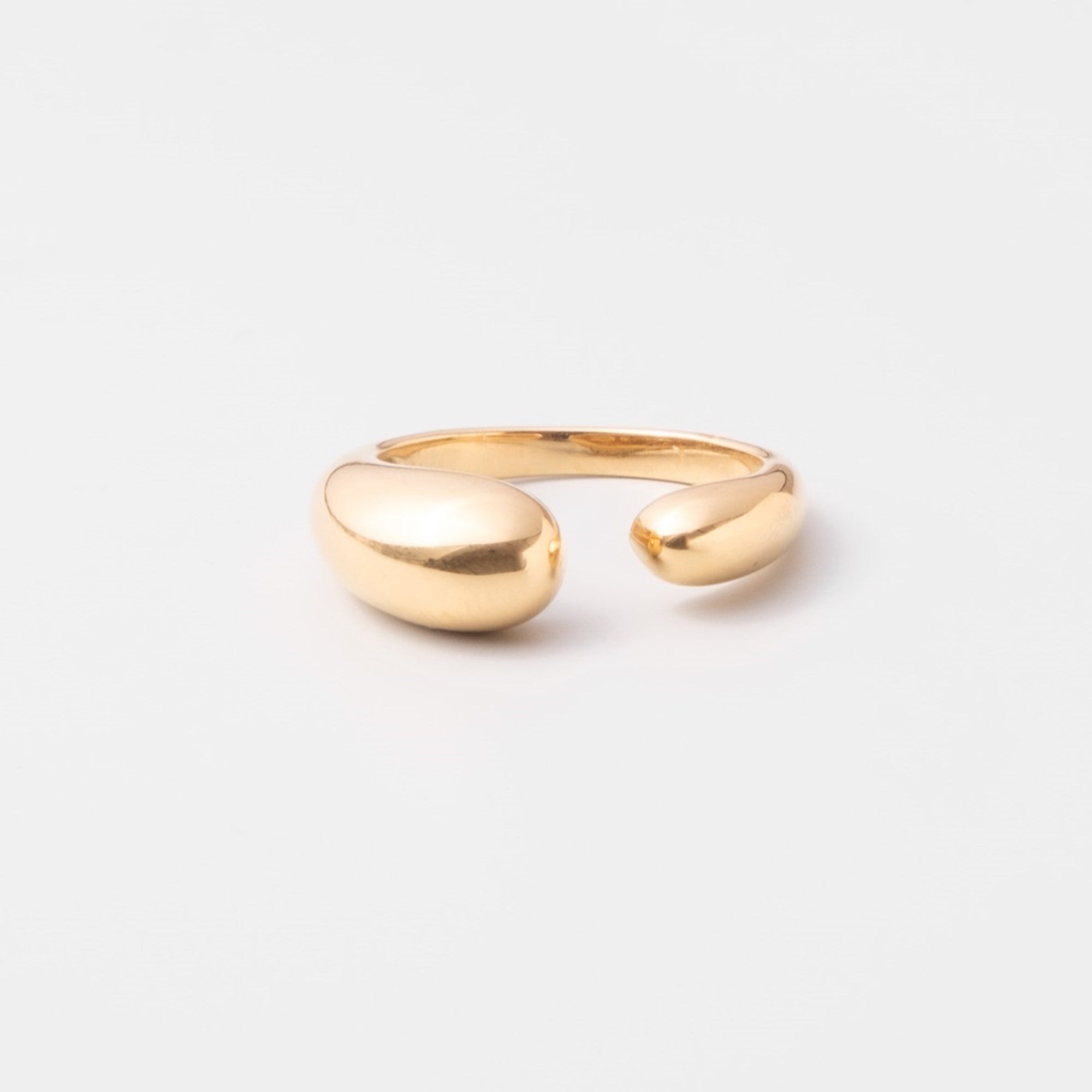 offener Ring in Tropfenform gold