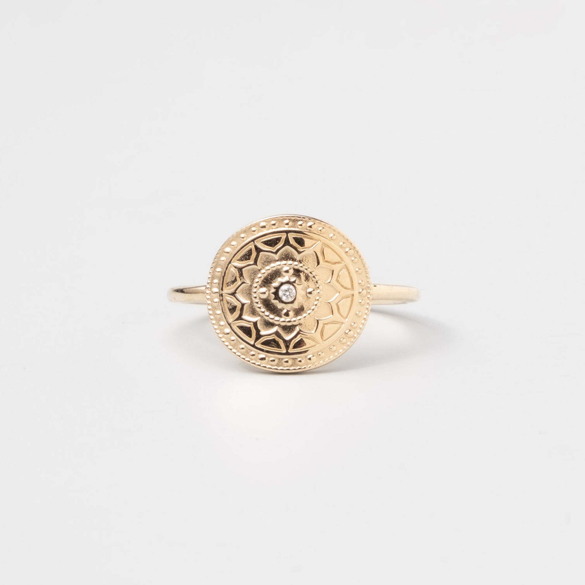 Mandala Ring Echtgold Diamantring