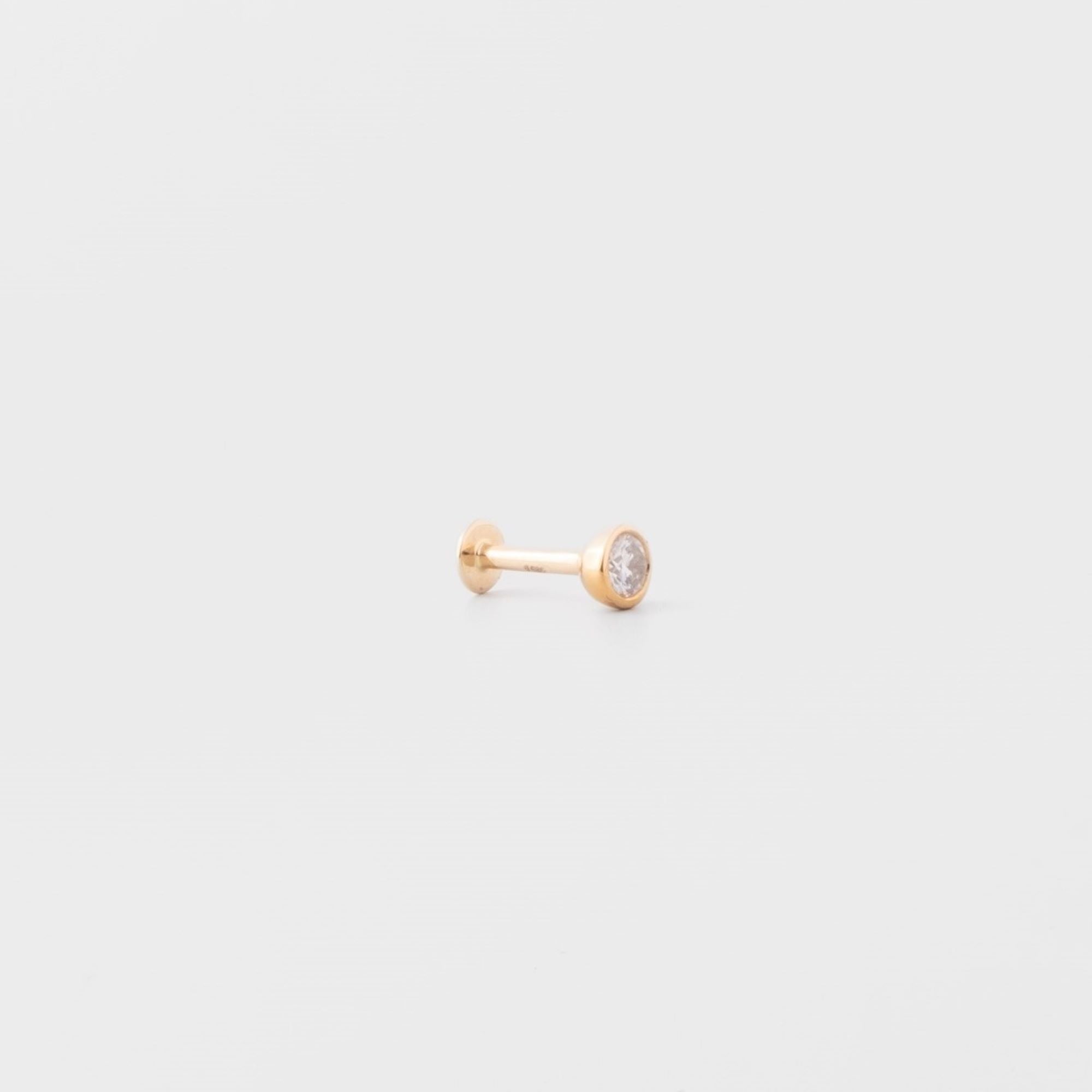 Echtgold Piercing Diamant Helix Stud Stecker