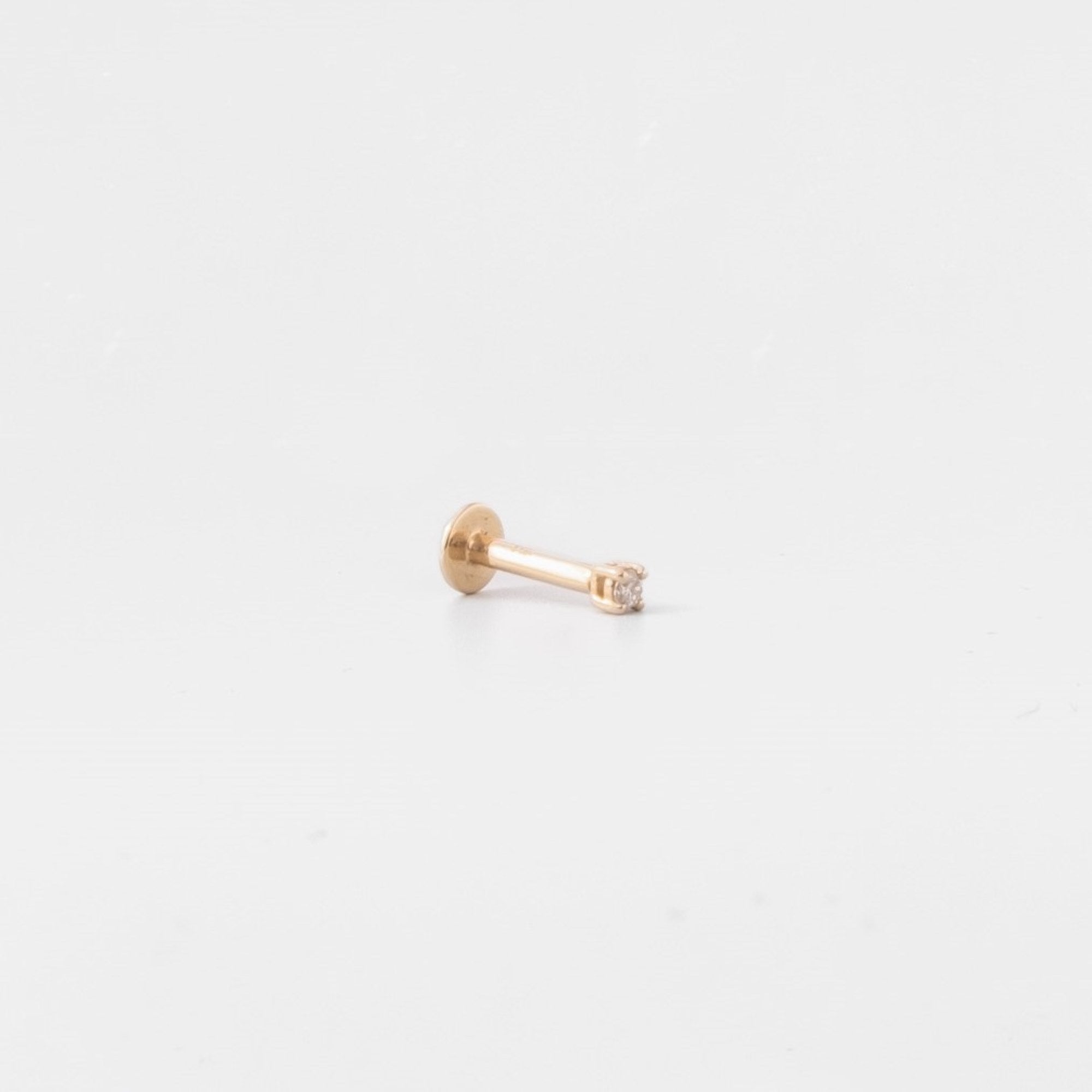 Mini Diamant Piercing Helix Stud Echtgold