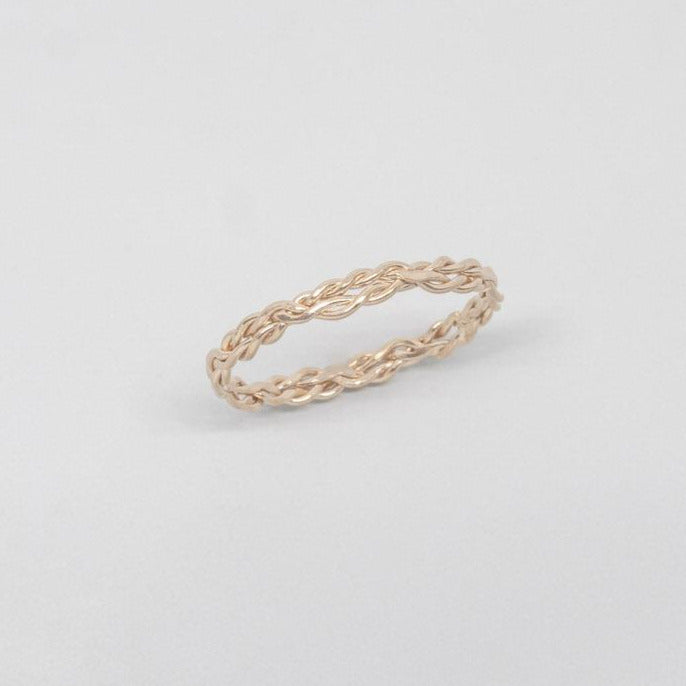 Rose gold hot sale braided ring