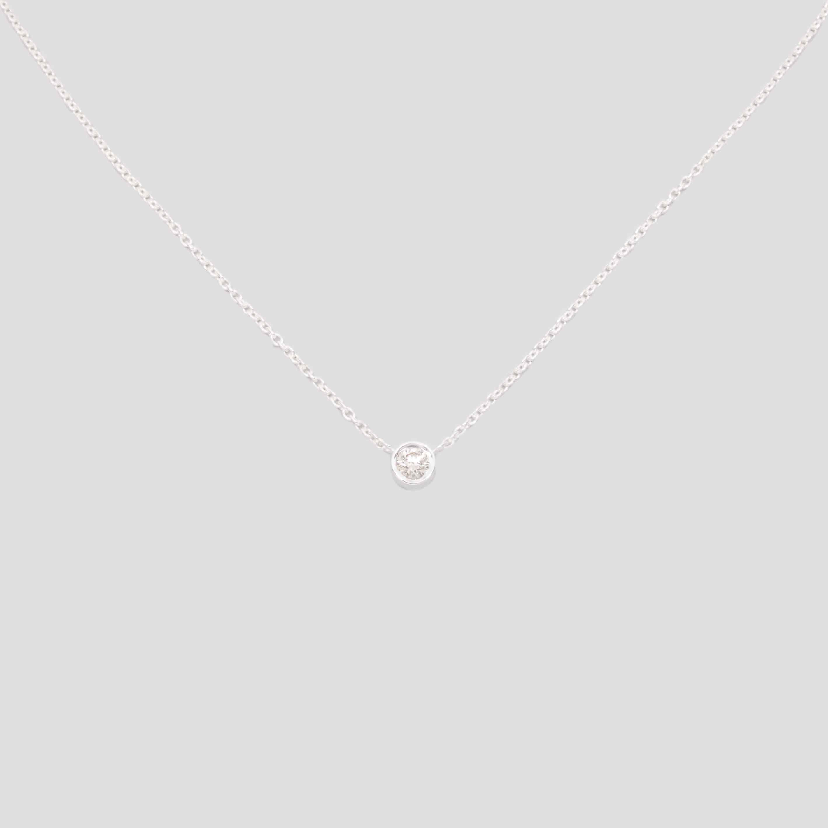 Tiny on sale diamond necklace